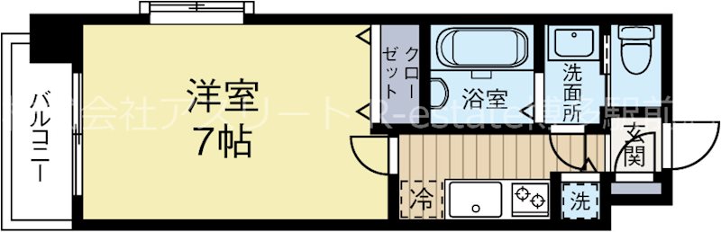 ピュアドーム箱崎アネックス 1001号室 間取り