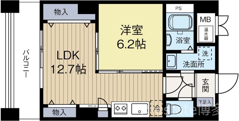 レジデンスカープ博多 間取り図