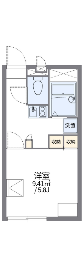 レオパレス水晶館Ⅰ 102号室 間取り