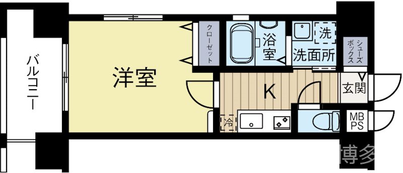 エンクレスト博多駅南2 1003号室 間取り