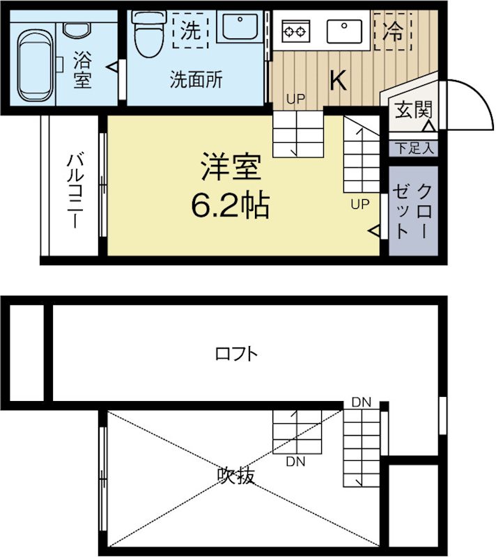 ルミカ箱崎 202号室 間取り