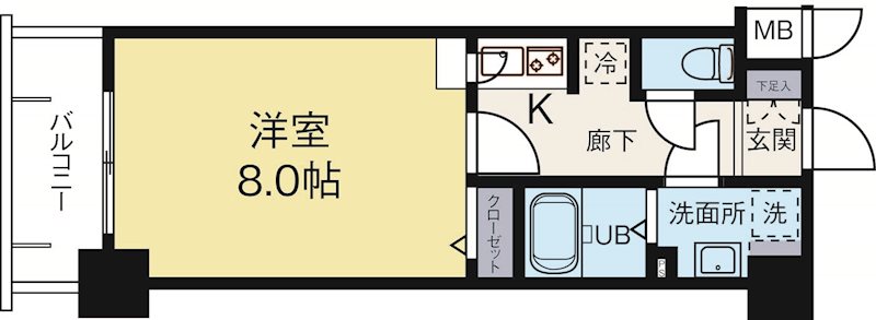 レジデンシャルヒルズ博多南 706号室 間取り