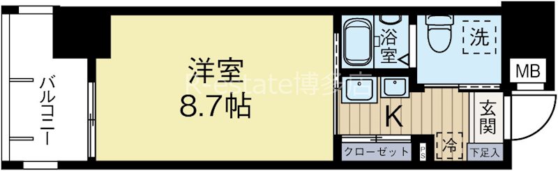 サヴォイオーサーズプレイス 1308号室 間取り