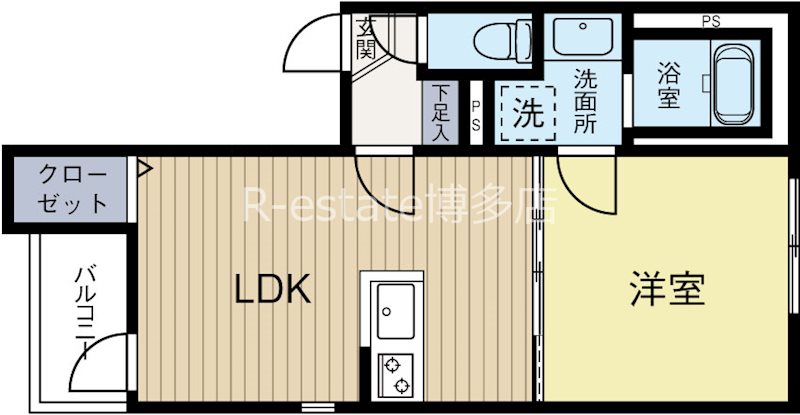 メゾンドモカ箱崎宮前 間取り図