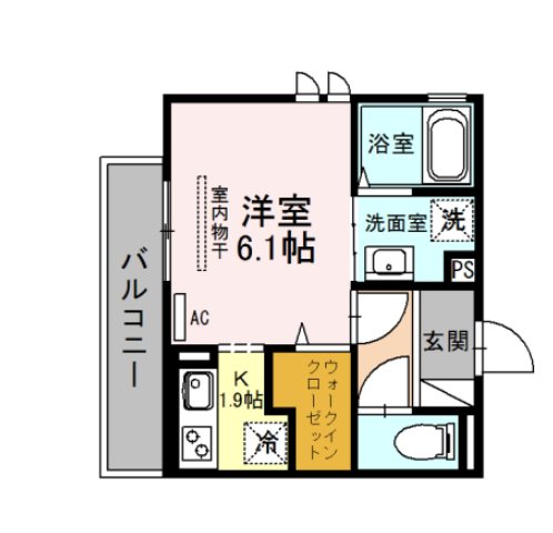 CASA白金 107号室 間取り