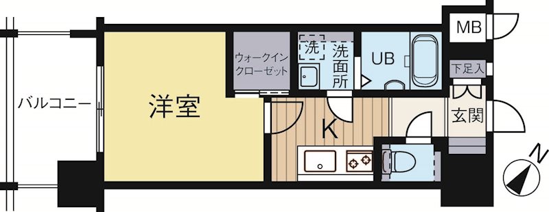 エンクレスト天神FOCUS 207号室 間取り