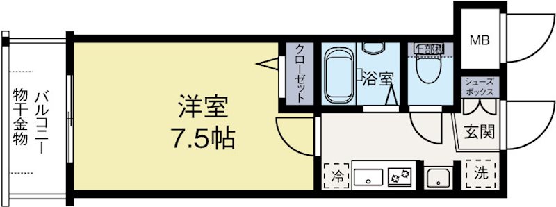 エステムコート博多祇園ツインタワーセカンドステージ 804号室 間取り