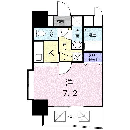 セレーノコンフォート大手門 805号室 間取り