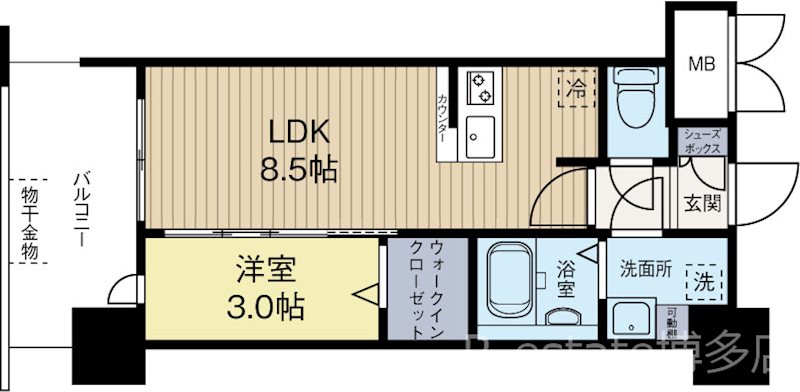 グランフォーレ県庁前アネックス 402号室 間取り