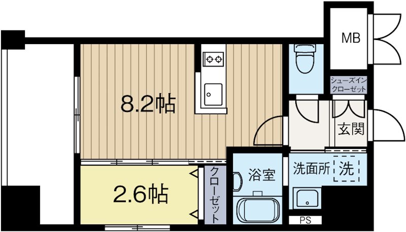 アルティザ博多駅前 801号室 間取り