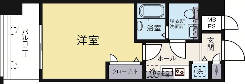 ピュアドーム箱崎ステーション 1001号室 間取り