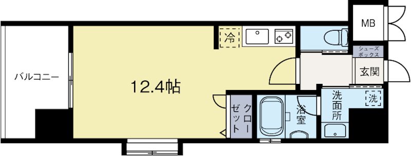 エトゥール山王公園 608号室 間取り