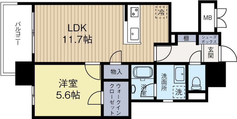 RJRプレシア百年橋 310号室 間取り