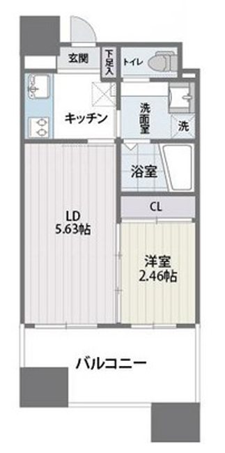 グランフォーレ薬院南 204号室 間取り