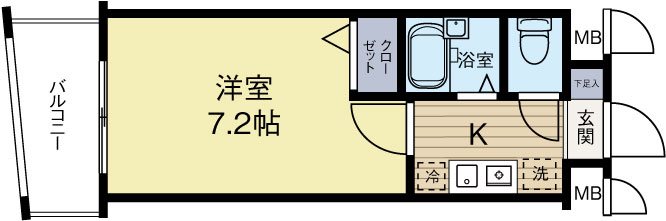 奈良屋グロリアス 705号室 間取り