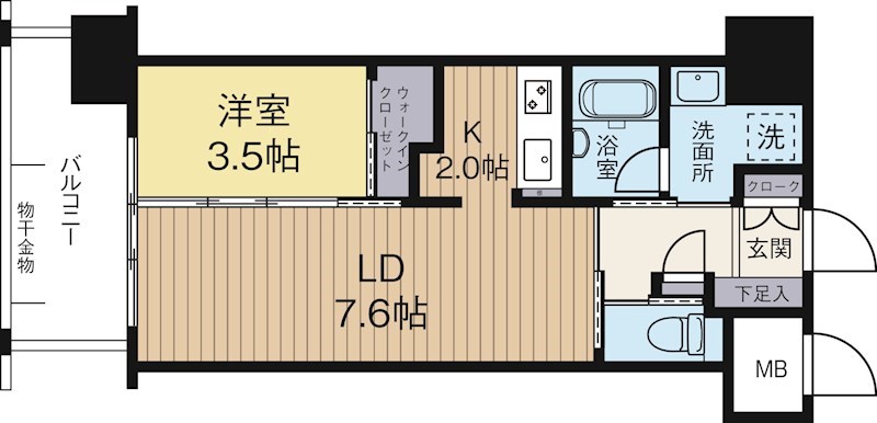 アルファシオディクレイヴ 1004号室 間取り