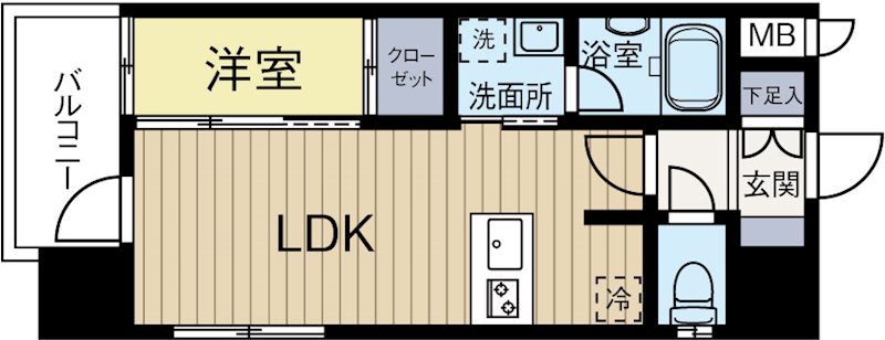プライムアーバン博多東 306号室 間取り