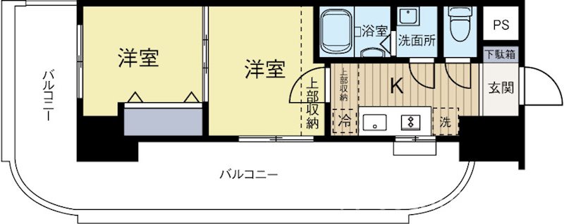 No.40PROJECT2100博多駅前 1317号室 間取り