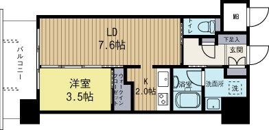 アルファシオディクレイヴ 203号室 間取り