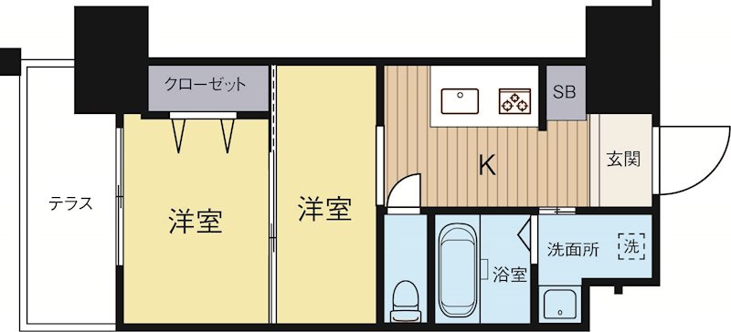 CLUB ORIENT No122 715号室 間取り