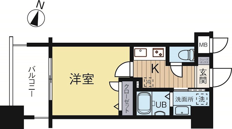 エンクレスト薬院3 202号室 間取り