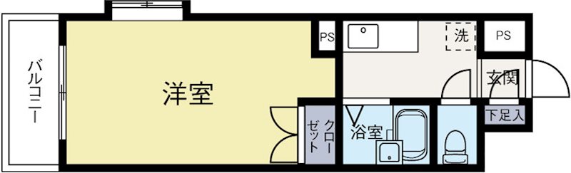 リファレンス美野島 705号室 間取り