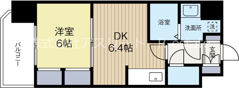 エフパルク大濠公園 1105号室 間取り