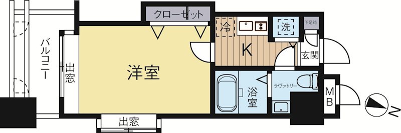 ダイナコートエスタディオ東公園 206号室 間取り