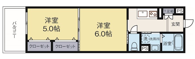 リファレンス箱崎 806号室 間取り