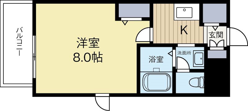 アンピール唐人町 1206号室 間取り