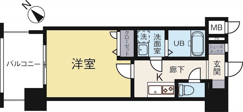 アレクサスラストラーダ 1204号室 間取り