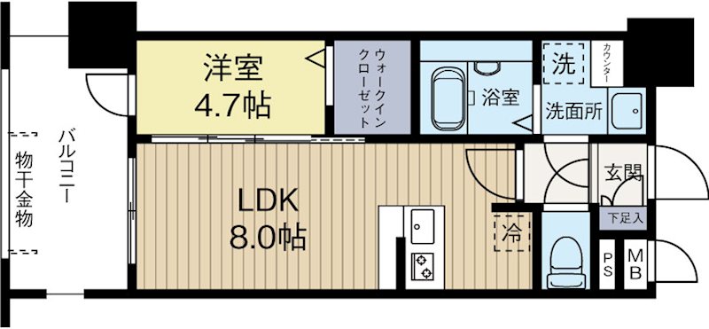 グランフォーレ千早プレミア 307号室 間取り
