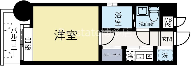 エステートモア博多2 601号室 間取り