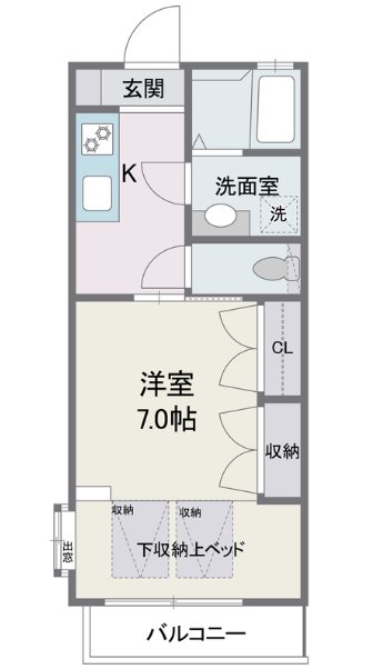 タウンハウス8番館  202号室 間取り