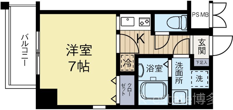 レジデンシャルヒルズ博多駅前 301号室 間取り