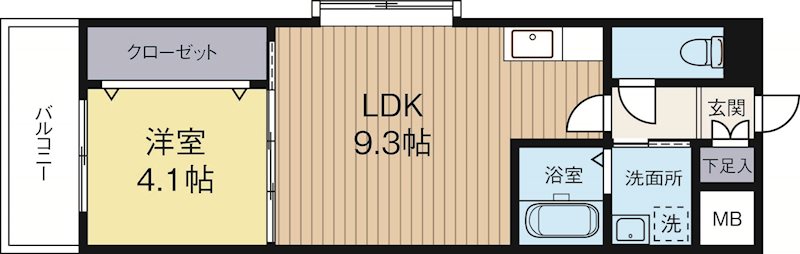 クレスティアフォーシーズン博多 803号室 間取り