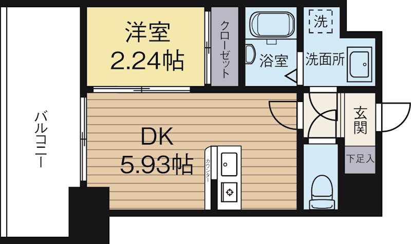 MODERN PALAZZO天神AXIA 302号室 間取り