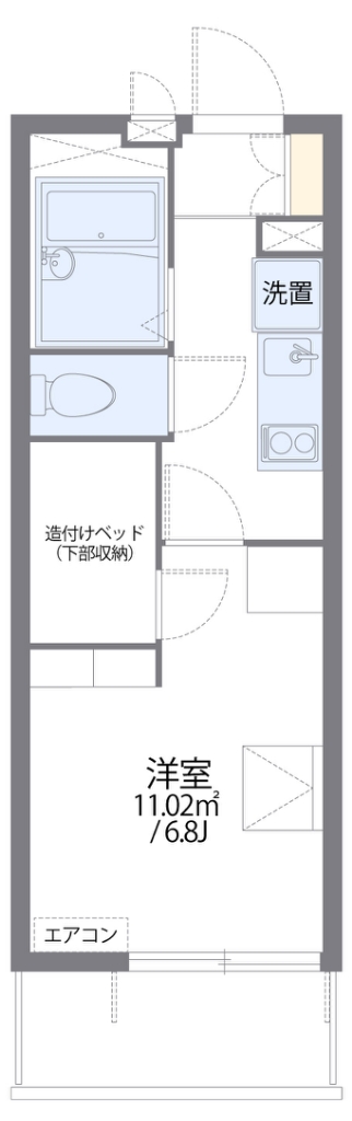 レオパレス博多豊Ⅰ 402号室 間取り