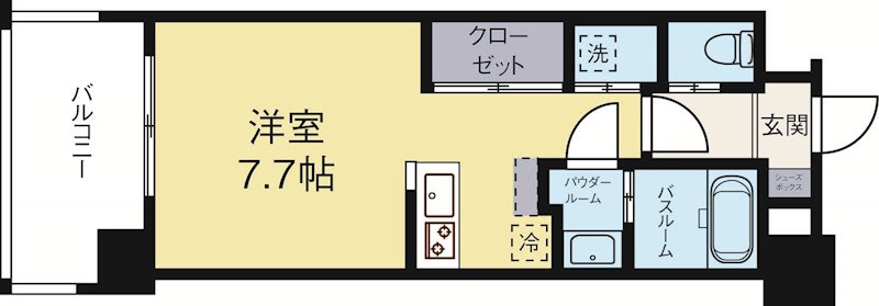 ウインステージ天神南 1002号室 間取り