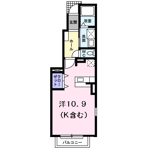 すみれＡ 101号室 間取り