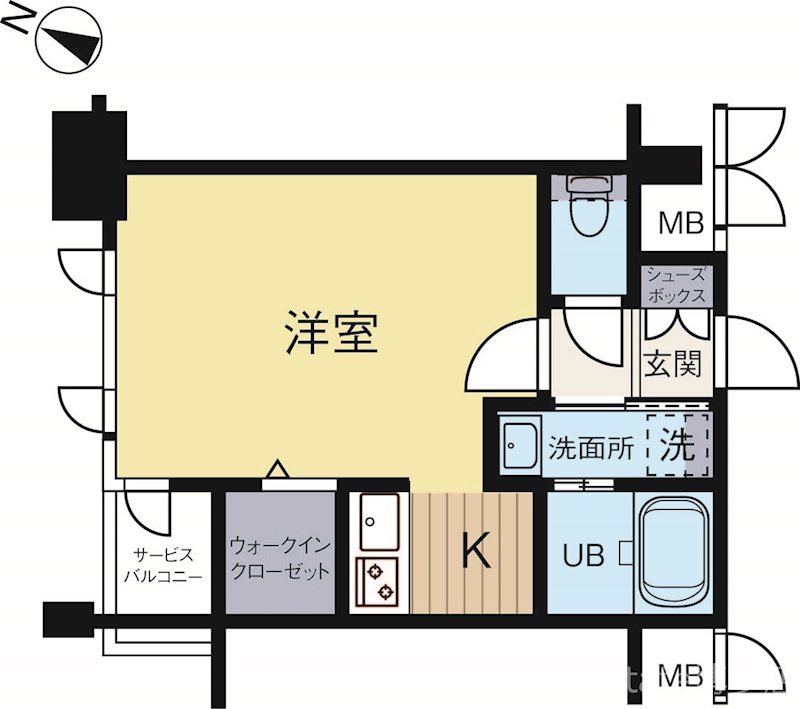 エンクレスト博多GATE 1207号室 間取り