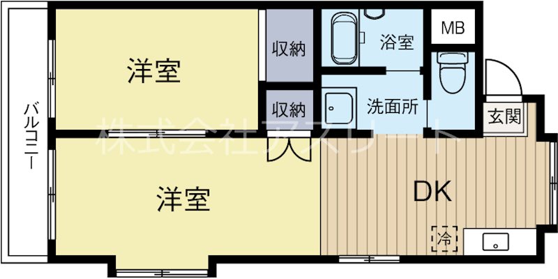 ベルエール片江 301号室 間取り