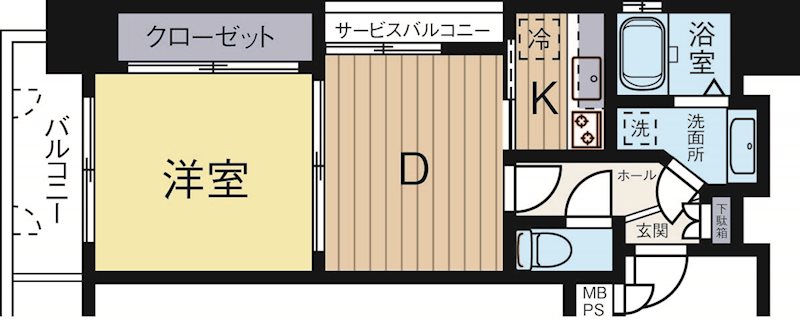 エステートモア薬院倶楽部 1006号室 間取り
