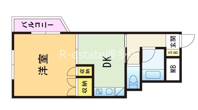 ベルエール片江 305号室 間取り