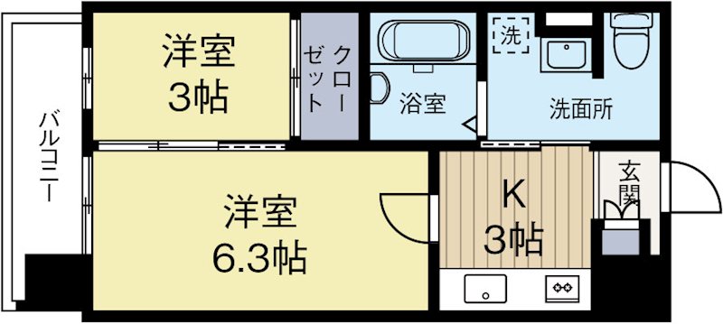 アメニティ香椎宮前 901号室 間取り