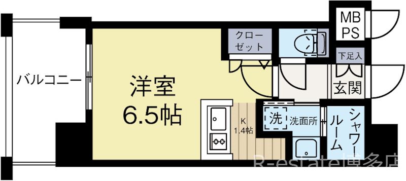 エンクレスト天神GLEE 810号室 間取り