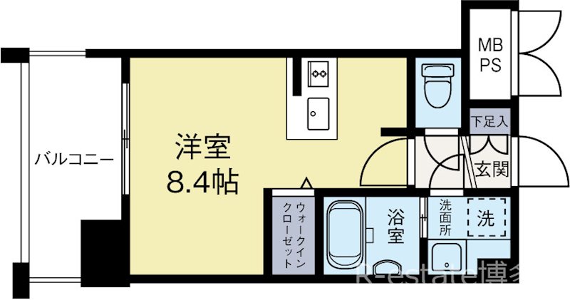 エンクレスト天神GLEE 1302号室 間取り