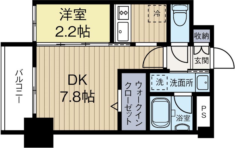 エンクレスト博多THE　TIME 1016号室 間取り