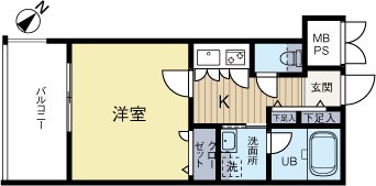 エンクレスト天神STAGE 1007号室 間取り