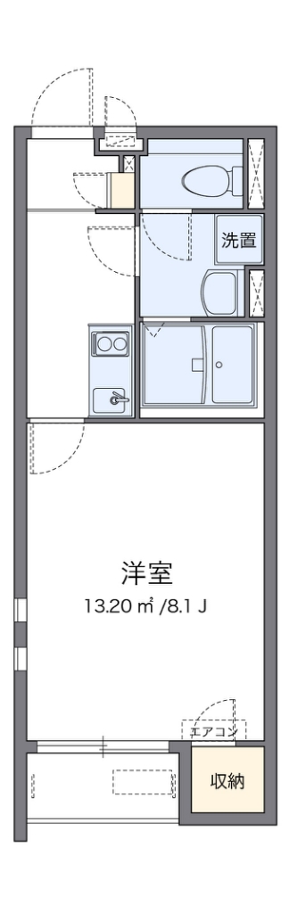 クレイノオークタウンⅣ 201号室 間取り